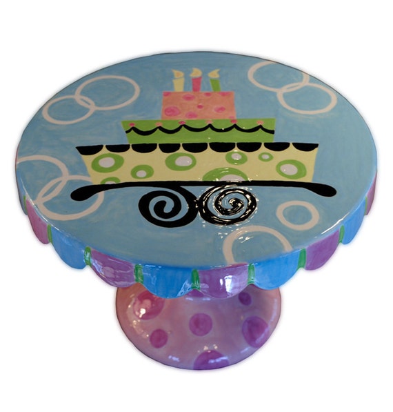 Items similar to Birthday Cake Plate on Etsy