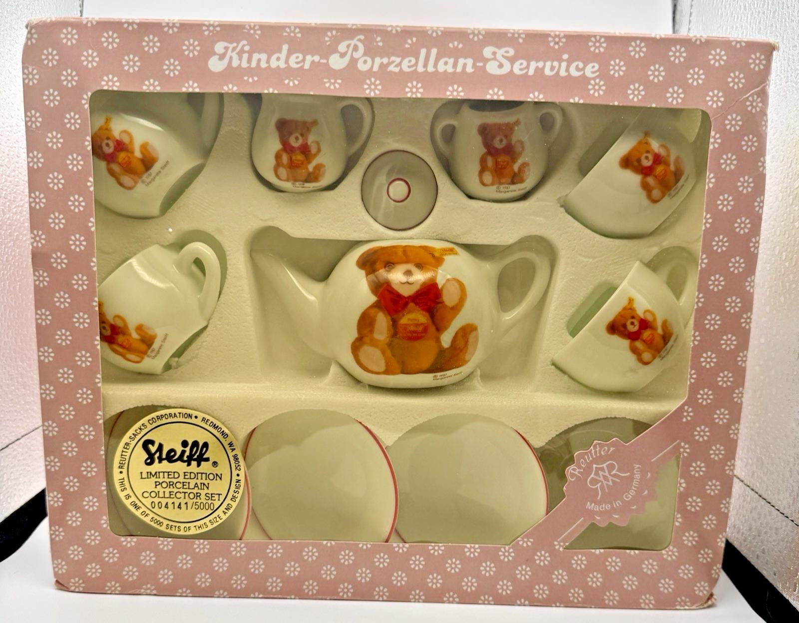 Teddy Bear Porcelain Tea Set - Etsy
