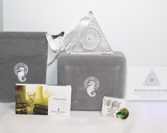 Adorno WATERFORD Crystal 2005 TIMES SQUARE Hope For Wisdom con caja