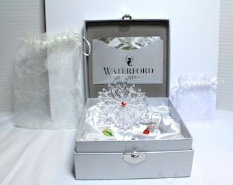 Adorno de cristal Waterford 2020 Snowflake Wishes Love, 10.ª edición, color rojo con caja.