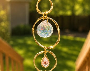 Foget-Me-Not Crystal Suncatcher, Window Car Hanging, Pet Fur Memorial Keepsake