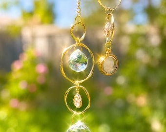 Acchiappasole commemorativo per animali domestici, ricordo per peli di cane e gatto, ciondolo da appendere alla finestra con arcobaleno di cristallo, non ti scordar di me