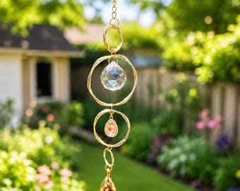 Pet Memorial Urn Suncatcher, Pet Fur Memorial Suncatcher, Dog& Cat Hair Keepsake, Crystal Rainbow Window Hanging Charm