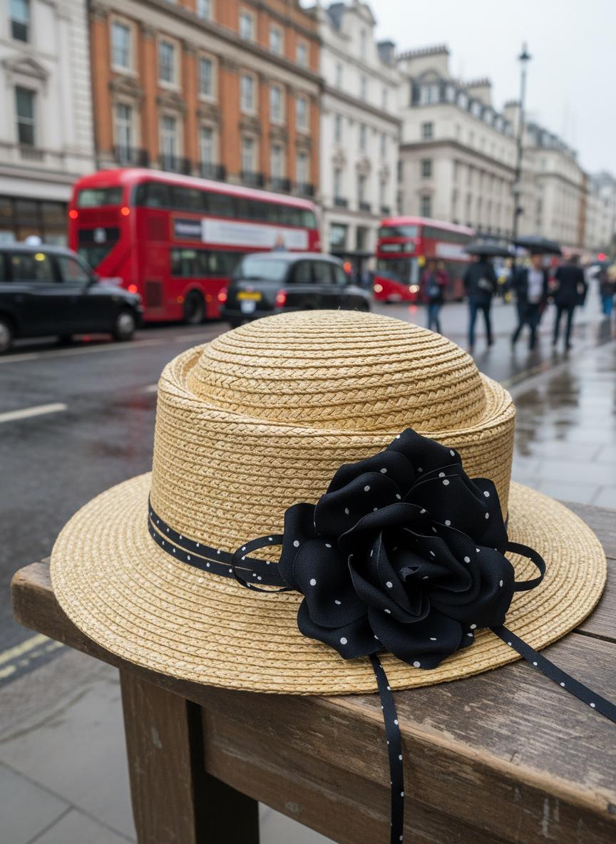 Straw Polka Dot Hat - Etsy