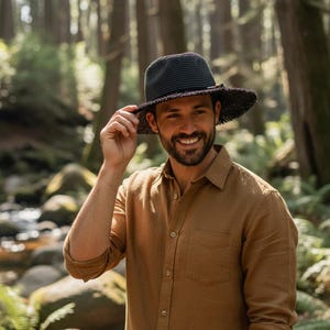 Western Stroh Cowboy Hut mit Quaste für Frauen Minimalist gewebt Sonnenhut Vintage Stil Ostergeschenk Geburtstagsgeschenk für Sie