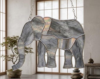 Elephant stained glass pattern - Etsy 日本