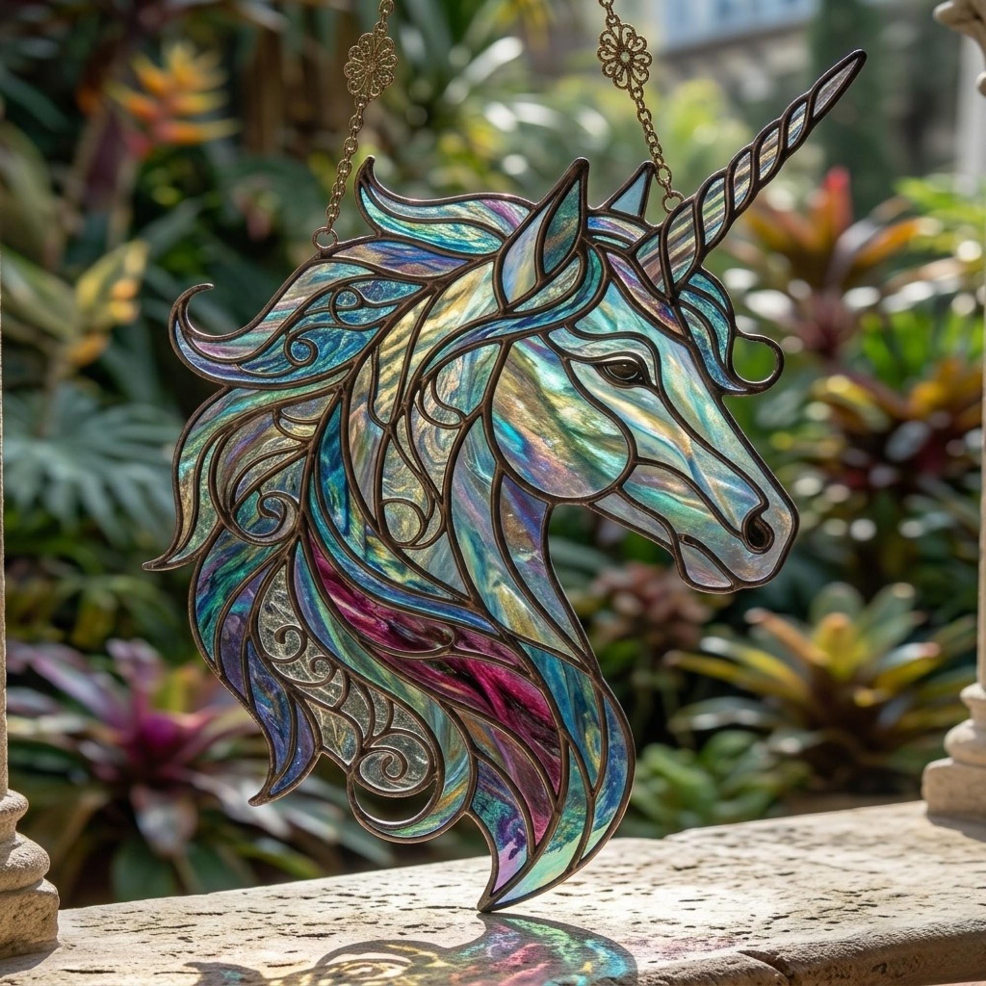 Stain Glass Unicorn - Etsy
