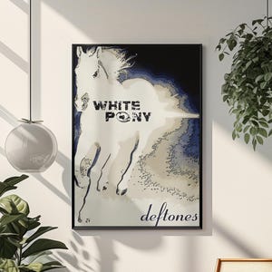 Deftones White Pony Poster, Alternative Rock Wall Art, Aesthetic Music Print, Iconic Album Cover Decor, Metal Band Poster, Deftones Gift