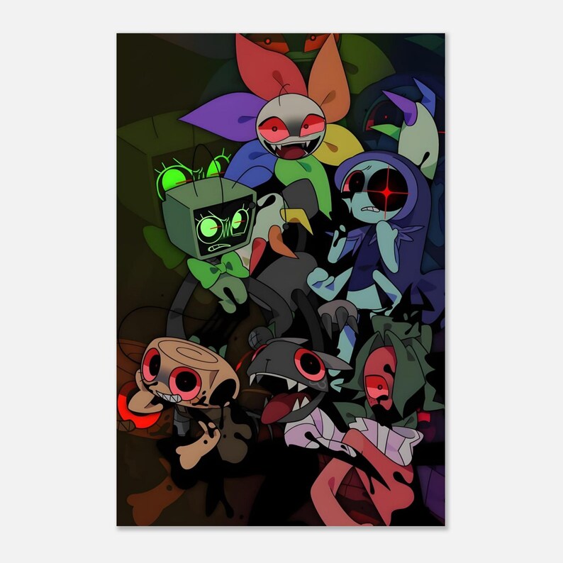 Dandys World Collage Poster | Roblox Inspired Wall Art | Dark Gaming ...