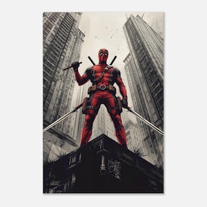 Deadpool Comic Poster | Marvel Anti Hero Wall Art | Superhero Action Print | Deadpool Fan Decor | Comic Book Style Poster image 5