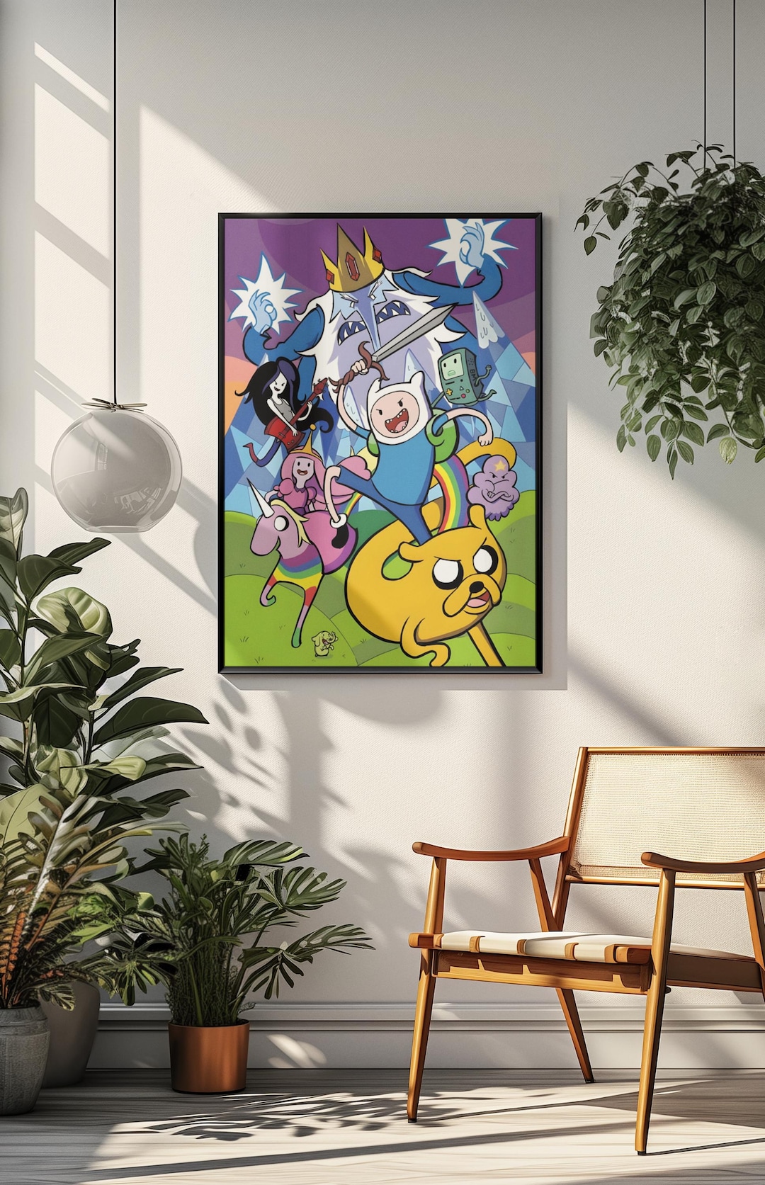 Adventure Time Poster | Finn and Jake Wall Art | Vintage Cartoon Print ...