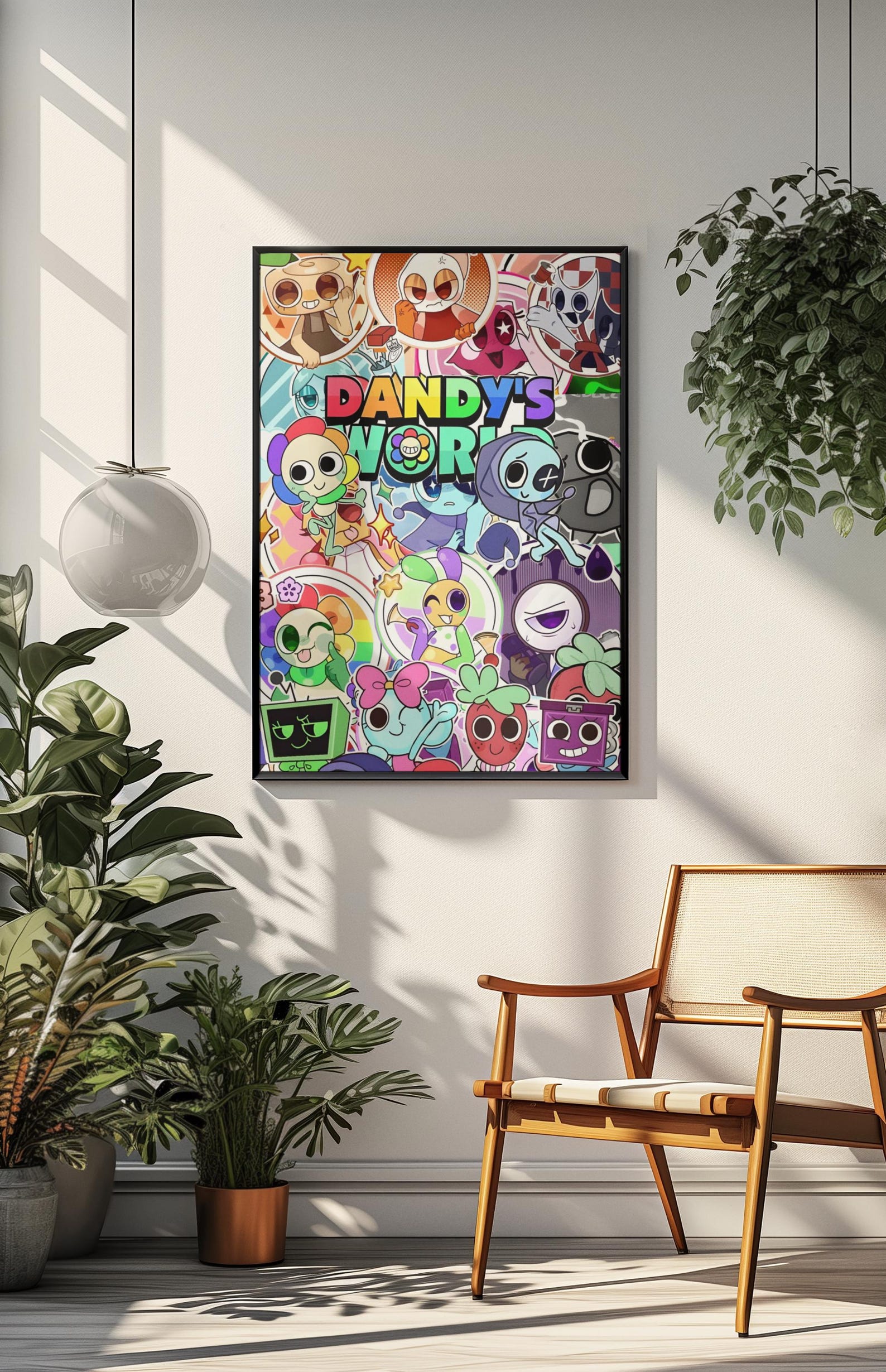 Roblox Dandys World Poster | Cute Cartoon Inspired Gaming Wall Art ...