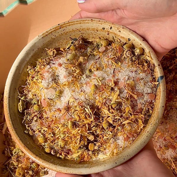 Soothing Bath Soak | Calendula Chamomile Bath | Sensitive Skin Bath | Eczema Friendly Soak | Herbal Bath Salts | Gentle Skin Care