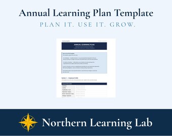 Annual Learning Plan Template | Individual & Team | Learning and Development Template | Canadian Federal Public Service | Word Document