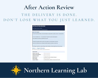 After Action Review Template | Post-Training Lessons Learned | L&D Template | Canadian Federal Public Service | Word Document
