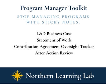 Program Manager Toolkit | Statement of Work, CA Tracker, After Action Review and Business Case | Canadian Federal Public Service