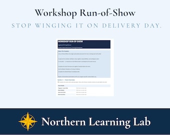 Workshop Run-of-Show Template | Training Event Planner | L&D Template | Canadian Federal Public Service | Word Document