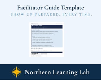 Facilitator Guide Template | L&D Template | Canadian Federal Public Service | Training Delivery | Instructor Guide | Word Document