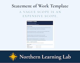 Statement of Work Template | Training Vendor Scoping | L&D Template | Canadian Federal Public Service | Word Document