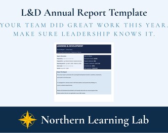 L and D Annual Report Template | Year-in-Review Summary | L and D Template | Canadian Federal Public Service | Word Document