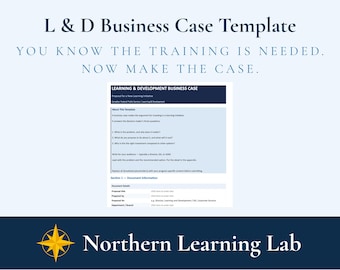 L and D Business Case Template | Learning Initiative Proposal | L and D Template | Canadian Federal Public Service | Word Document