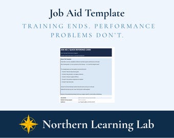 Job Aid Template | Quick Reference Card | L&D Template | Canadian Federal Public Service | Word Document