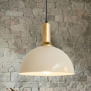 Handmade White Metal Pendant Light: Modern Kitchen Island, Dining Table Lighting