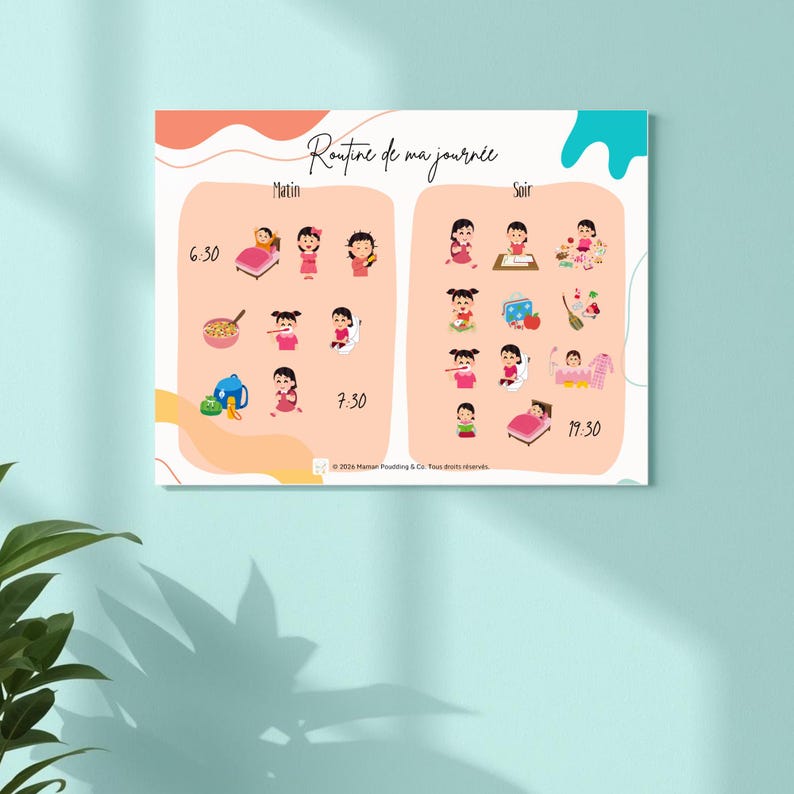 Positive Discipline Routine Chart Children's Morning and Evening Routine | Editable Motivation Chart ...