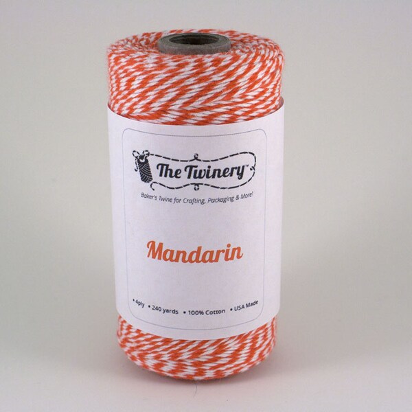 Mandarin Orange Bakers Twine 240 Yards Full Spool The Twinery