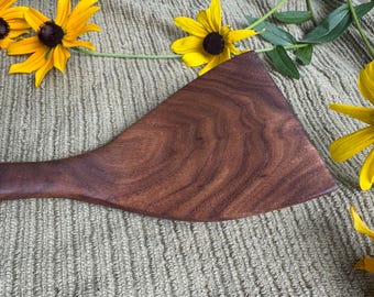 Espátula de nogal negro hecha a mano de 32,4 cm (12,75") - Utensilios de cocina naturales - Resistente a los arañazos
