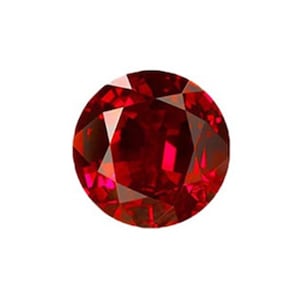 Hydrothermal Lab Grown Round Ruby | Vivid Pigeon Blood Brilliant Cut Ruby | for Custom Jewelry