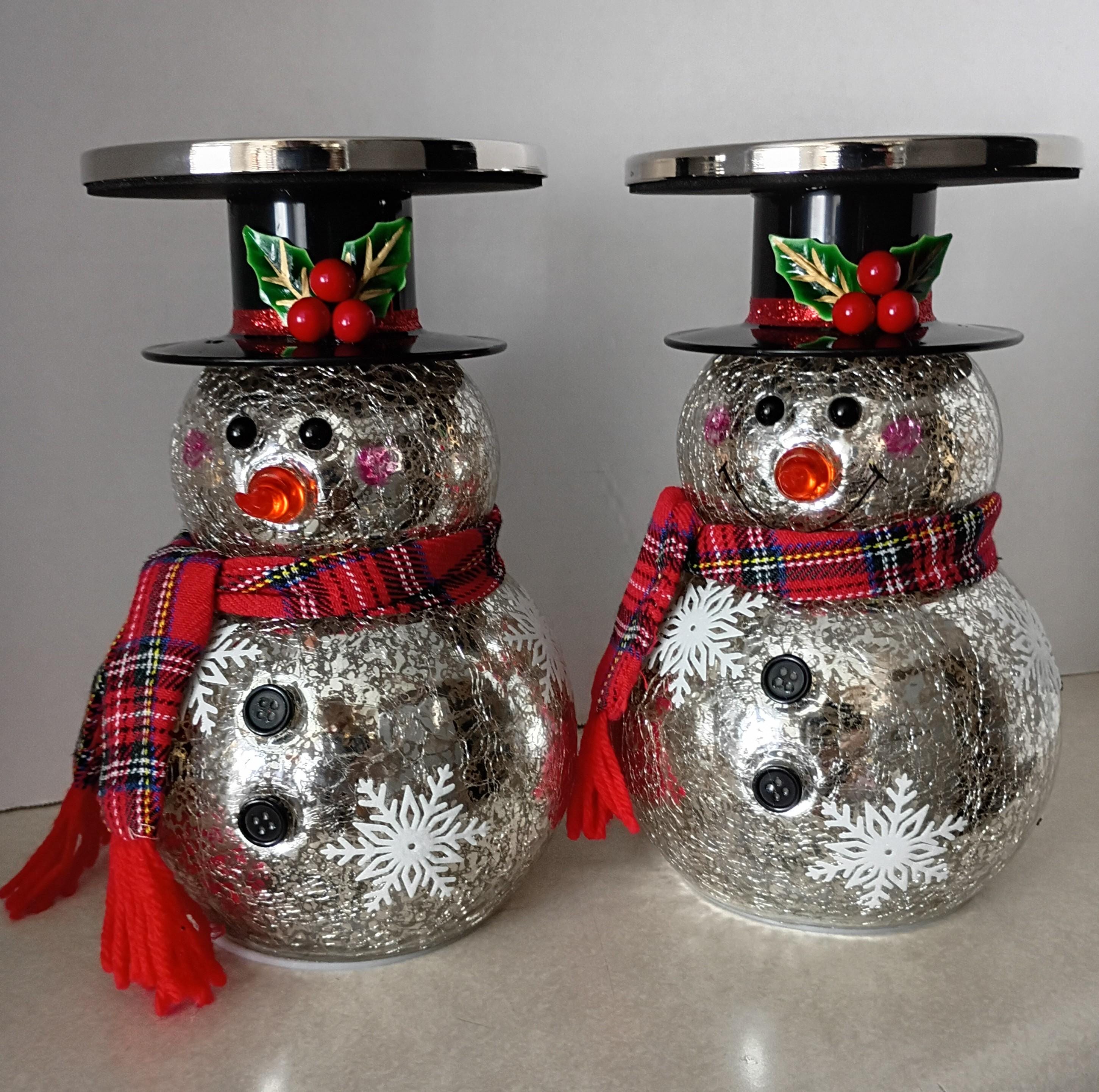 Vintage Frosted Glass Snowman - Etsy