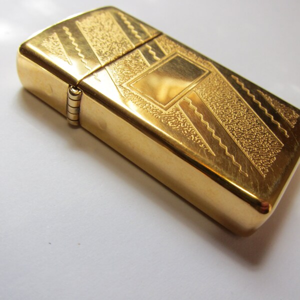 Vintage Zippo Gold Plate Engravable Lighter