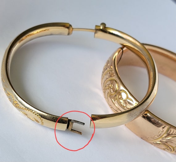 Two Vintage Antique GF Bangle Bracelets Scrap or … - image 8