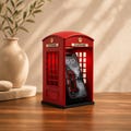 London Phone Booth Charger Stand – LED Night Light, 25W Wireless Charging Desk Decor