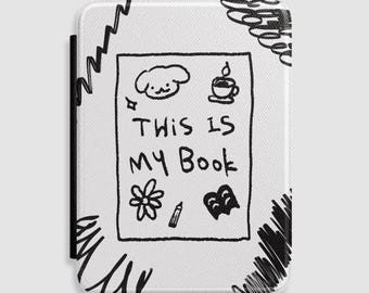 Doodle "This is my book" E-Reader Cover – Kindle Paperwhite Case (PU Leather)