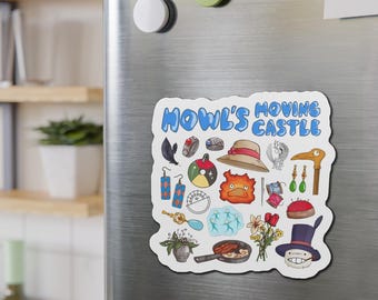 Studio Ghibli Filme Magnete (Chihiros Reise ins Zauberland, Ponyo, das wandelnde Schloss, Grab der Glühwürmchen, Kiki's)