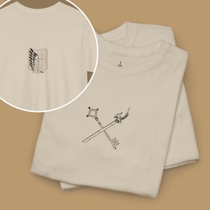 Attack on Titan Steel Blade & Basement Key T-shirt | AOT Scout Regiment Anime-tröja