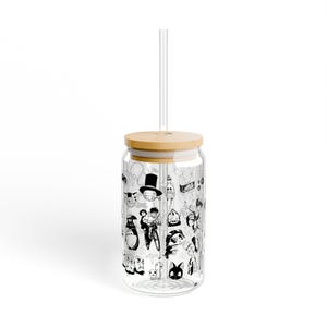 Studio Ghibli Illustrations Sipper Glass | Totoro, Spirited Away, Kiki's Delivery Service, etc., Straw Glass image 6