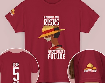 One Piece Luffy Gear 5 Shirt | Straw Hat Crew Quote Tee