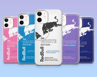 Custodia per telefono Red Bull Energy Drink RedBull Edition per iPhone 17Pro, 16, 15, 14, 13, 12, Samsung S26, S25, S24, S23Fe, A16, Pixel 10, 9A