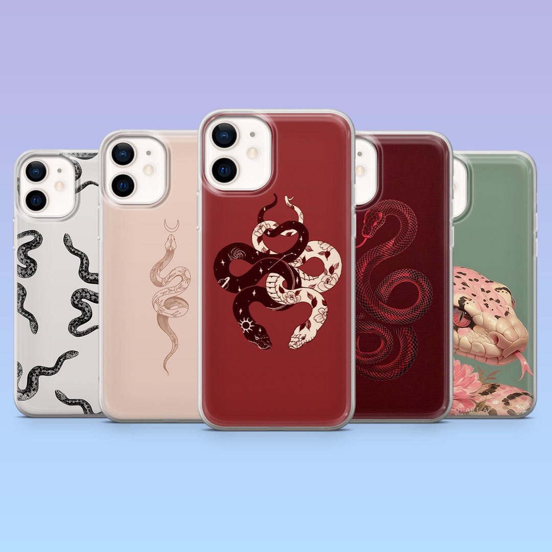 Snake Phone Protector Snake Phone Case Serpent Wild Animal Cover for iPhone 17pro, 16, 15, 14 ...