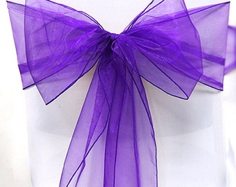purple chair sashes etsy