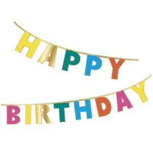 Happy Birthday Banner, Rainbow Birthday Party , Birthday Party Decorations , Birthday Banner