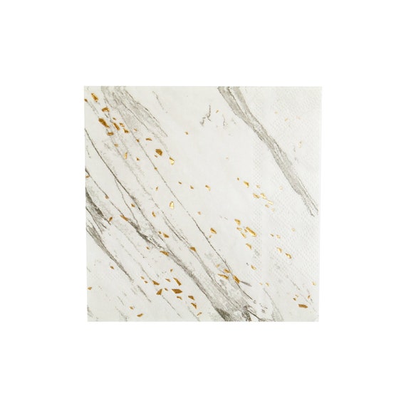WHITE MARBLE COCKTAIL Napkins Il_570xn