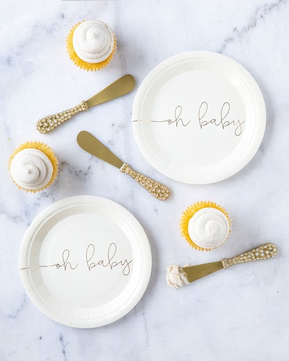 Paper Plates, BASIC OH BABY 7" Plates 8 ct Il_570xn