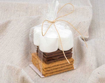 12 BAGS For S’MORES , For Your S'mores , Bags Only , Ultra Clear Bags  Only , 3x 2 x 6.5 "- High Clarity Flat Bottom Gusset / Paper Insert