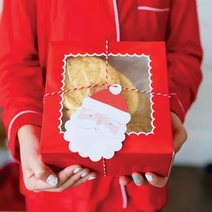 Holiday Cookie Boxes , Christmas Cookie Exchange , Gifts, Holiday Party , Baking Box with Window, Christmas Cookie Boxes