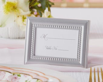 Small Silver Frame , Baroque Square Photo  Frame , Wedding ,Bridal Shower, Party Favors ,Place Card Holders