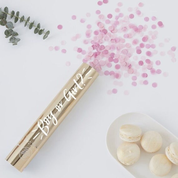 Gender Reveal CONFETTI CANNON With Pink Girl CONFETTI Il_570xn
